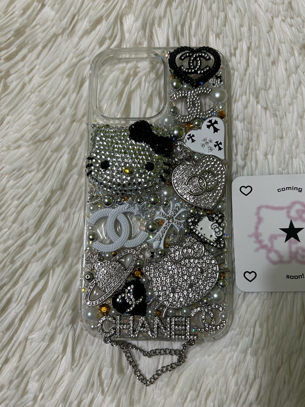 Handmade iPhone 16 Pro Max Junk Case Bling Hello Kitty Kawaii Luxury Goth Y2K